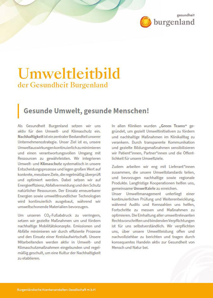 Deckblatt Umweltleitbild