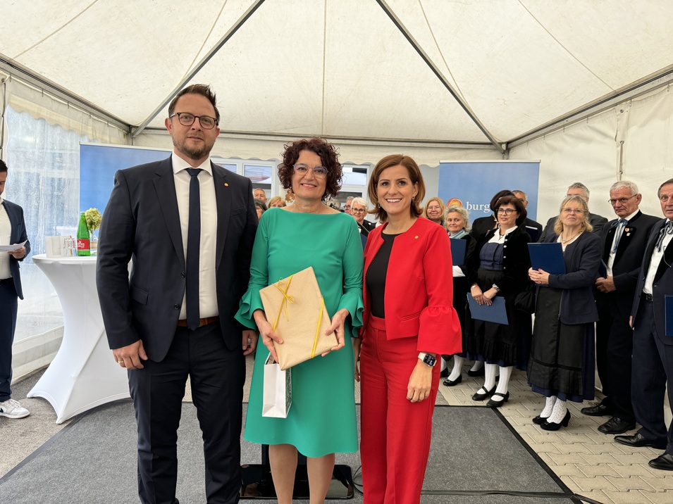 Foto: Gesundheit Burgenland Dieter Feitek (KFm. Direktor), Ärztliche Direktorin Anna Kettner, Pflegedirektorin Bettina Ziniel