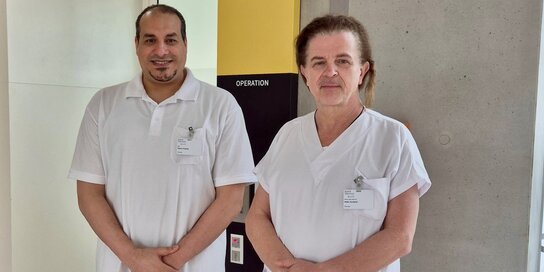 Oberarzt Dr. Fahmy Khattab und Prim. Peter Kornprat