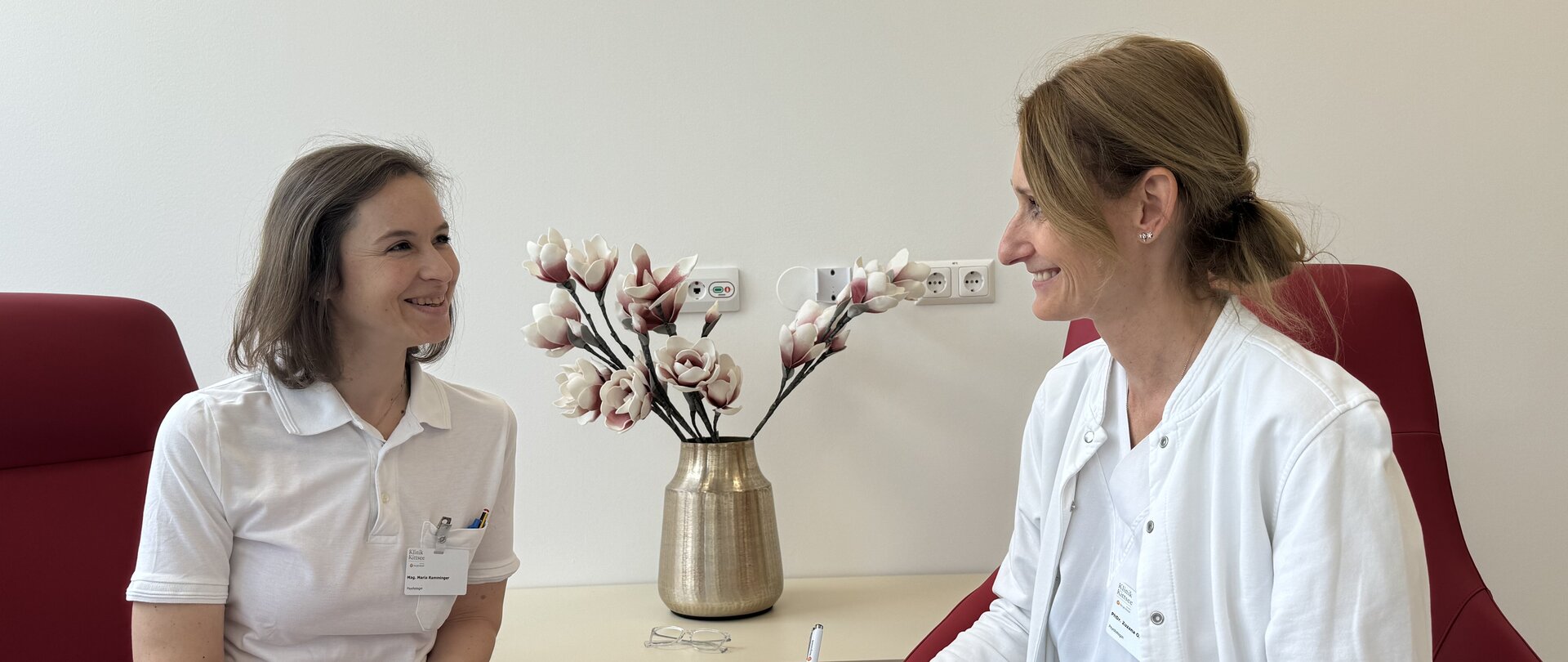 Psychologinnen Mag. Maria Ramminger und PhDr. Zuzana Ondrejka von der Klinik Kittsee