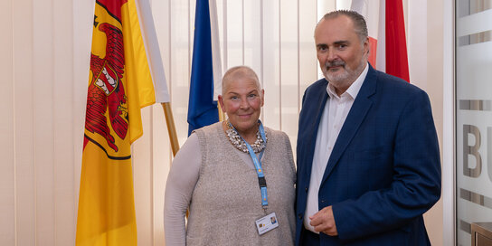 Andrea Kdolsky und Landeshauptmann Hans Peter Doskozil