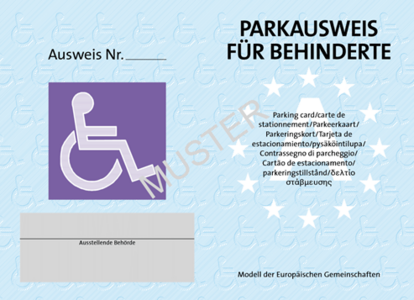 Parkausweis für Behinderte