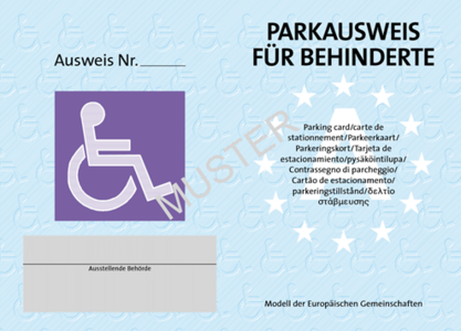 Parkausweis für Behinderte