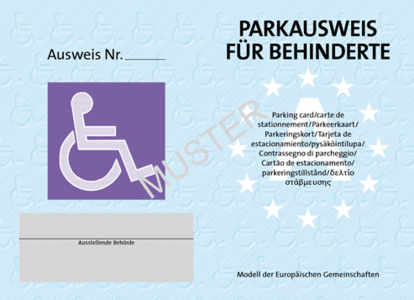 Parkausweis für Behinderte