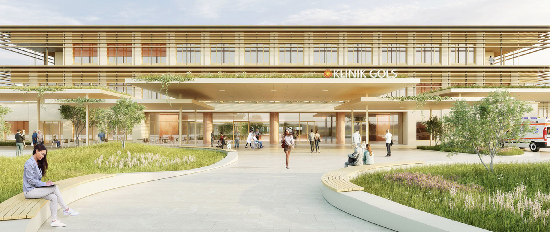 Modell der neuen Klinik Gols