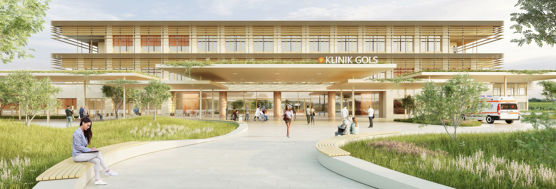 © Ederer, Haghirian Architekten ZT-GmbH Modell der neuen Klinik Gols