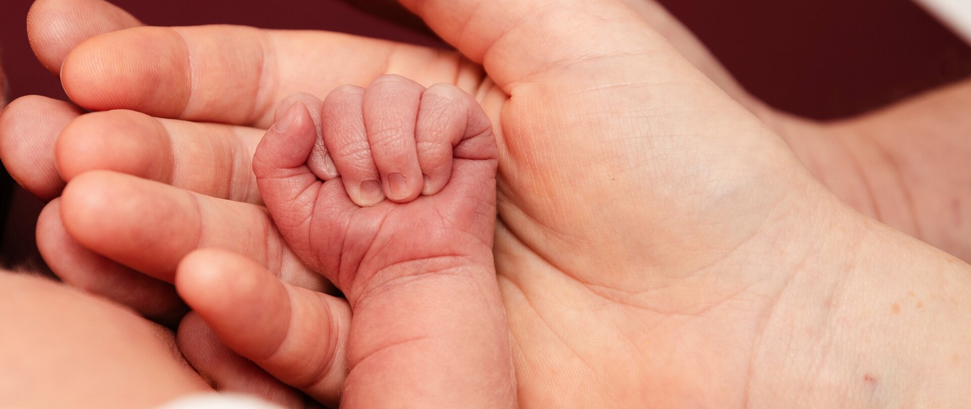 Große Hände halten Babyhände