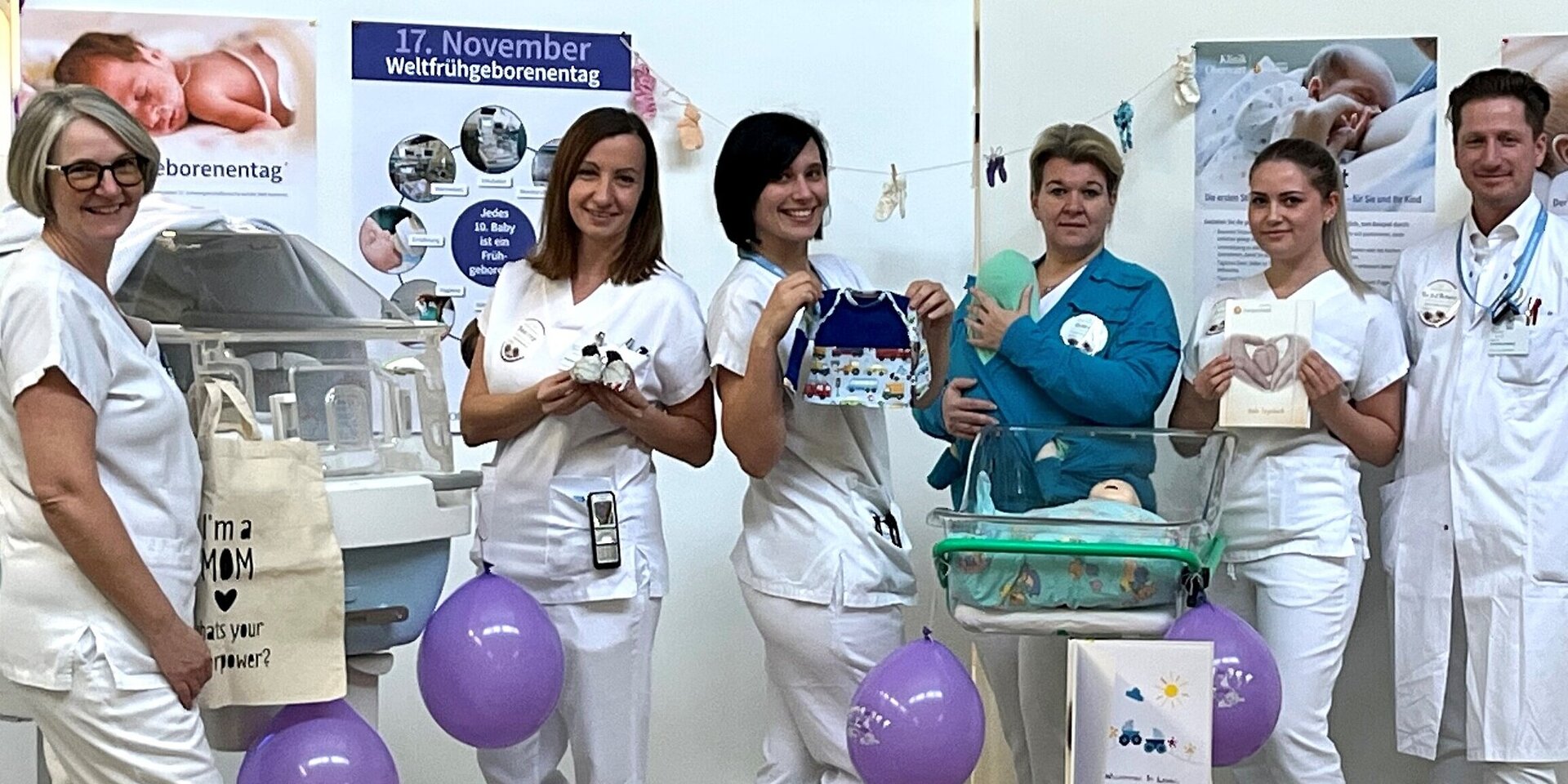 Eine Gruppe von Menschen der neonatologischen Station